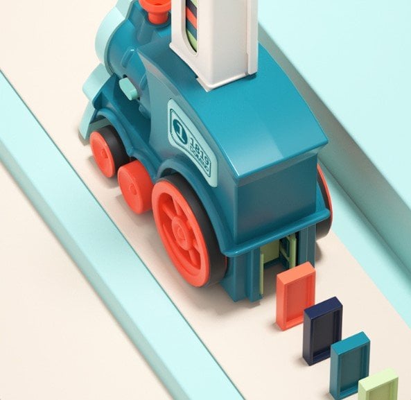 Motorikspielzeug: Der elektrische Domino Zug unterstützt die Entwicklung der Feinmotorik & Konzentration.