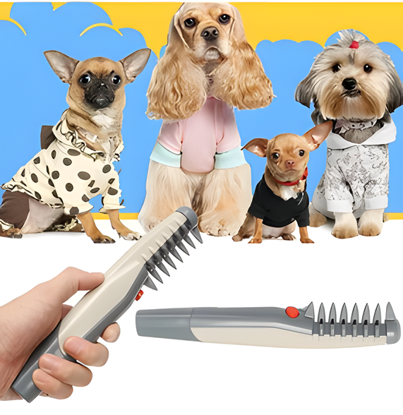 Einfache Tierfellpflege: Elektrischer Entwirrer & Trimmer für Hunde & Katzen. Für seidig glattes Fell.