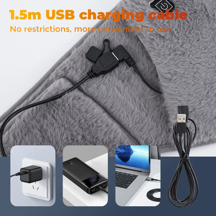 USB-Heizgürtel aus Graphen für flexible Anwendung. Ideal als Handwärmer oder Taillenwärmer gegen Kälte im Winter.