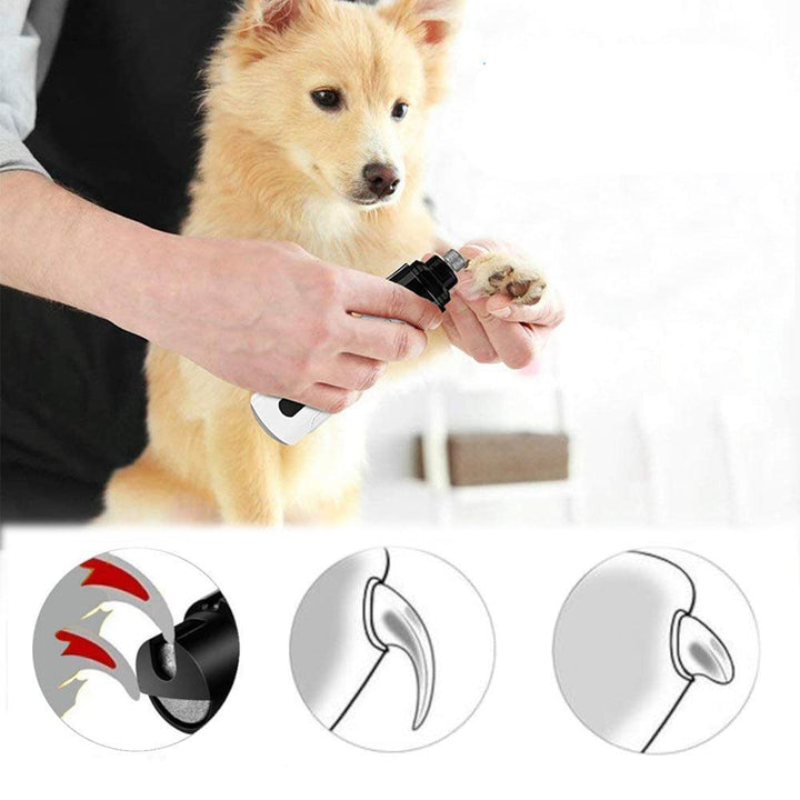 Sanfter Krallenschleifer für Haustiere, ideal zur stressfreien Pfotenpflege von Hund & Katze, elektrisch.