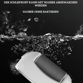 Elektrisches Fußpflegegerät für seidig glatte Haut; sanfte Hornhautentfernung für optimale Hautpflege.