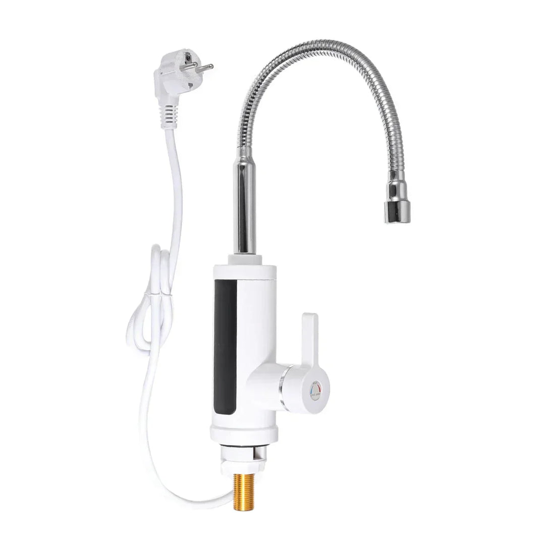 Elektrischer Warmwasserhahn für die Küche, schnelles Aufheizen, spart Energie, hygienisch und praktisch.