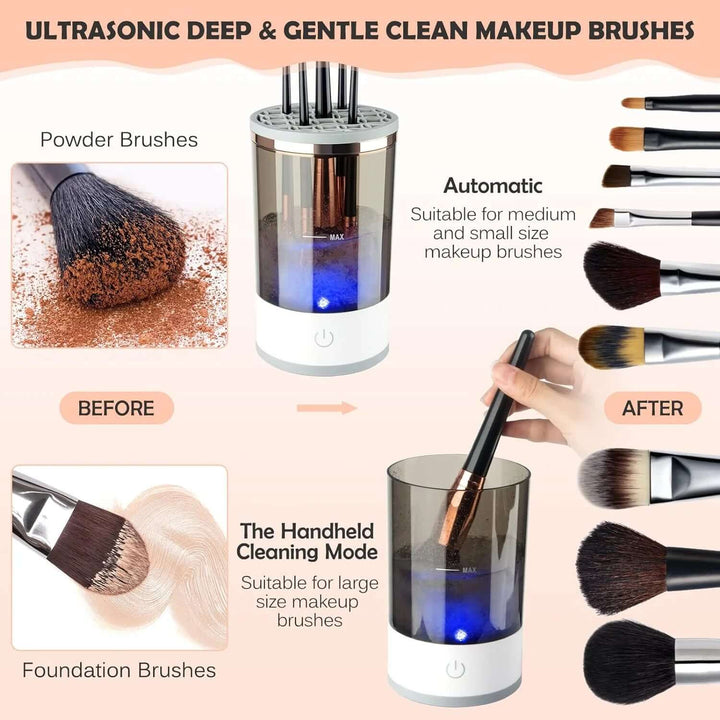 Modernes elektrisches Gerät zur Pinselpflege: Reinigt Make-up Pinsel automatisch und schonend.