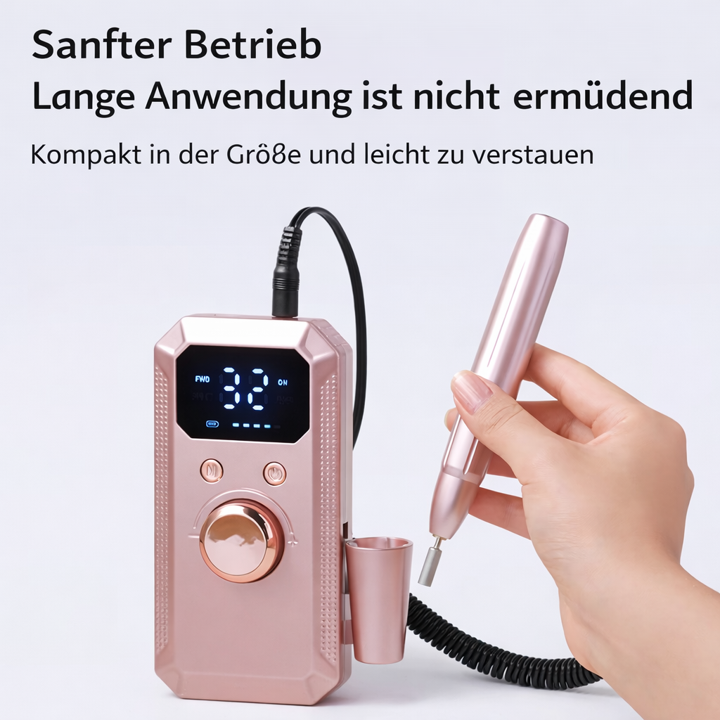Präziser elektrischer Nagelfräser für Maniküre, Pediküre & Nageldesign. Beauty Nagelwerkzeug.