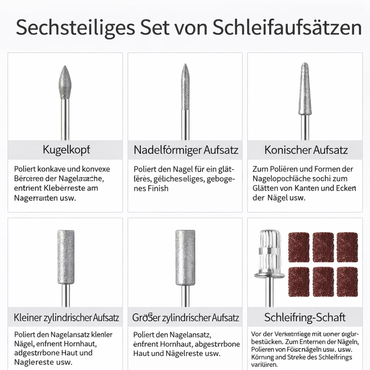 Hochwertiger elektrischer Nagelfräser für Damen, präzise Maniküre, Pediküre & Nageldesign.