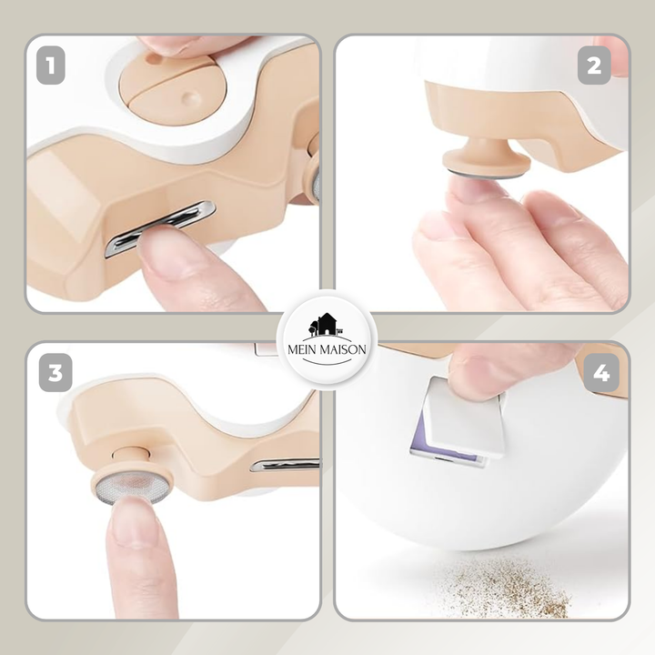 Ergonomischer elektrischer Nagelknipser für Senioren, einfache und schmerzfreie Nagelpflege.