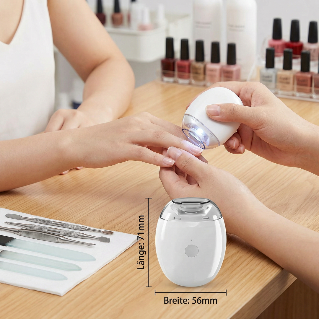 Elektrischer Nageltrimmer für hygienische & einfache Nagelpflege der Familie, Babys & Kinder, mit integriertem LED-Licht.