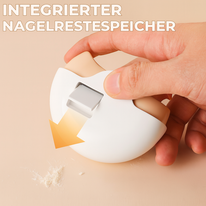 Ergonomischer elektrischer Nageltrimmer für Senioren, einfache Handhabung und präzise Ergebnisse.