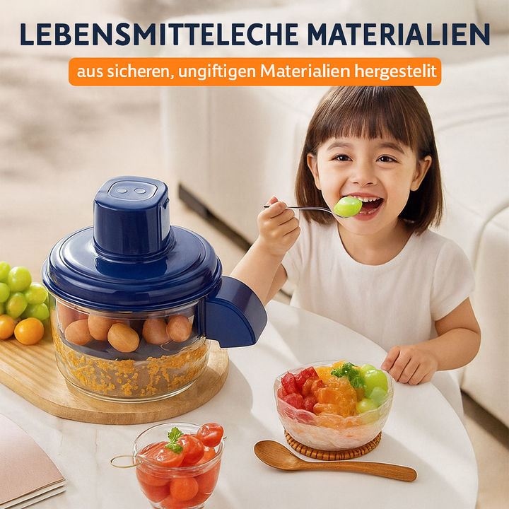 Präziser Apfelschäler elektrisch: Automatische 5-Klingen-Technologie für sauberes Schälen. Wiederaufladbar.