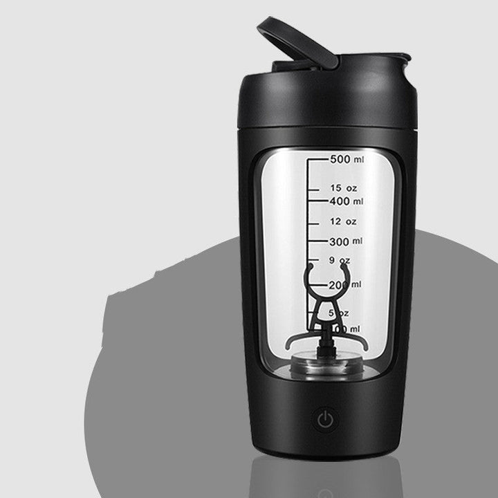 Elektrischer Protein-Shaker für klumpenfreie Drinks. USB-aufladbar, ideal für Fitness & Sport.