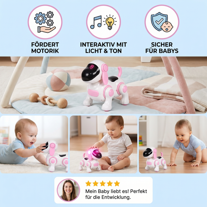 Lernspielzeug Roboterhund, elektrisch, ideal als Geschenk für Kinder, fördert Rollenspiel & Interaktion.