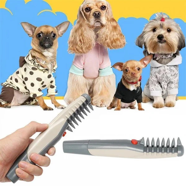 Elektrischer Tierhaartrimmer für Hunde & Katzen, geräuscharm, kabellos, für sanfte Fellpflege.