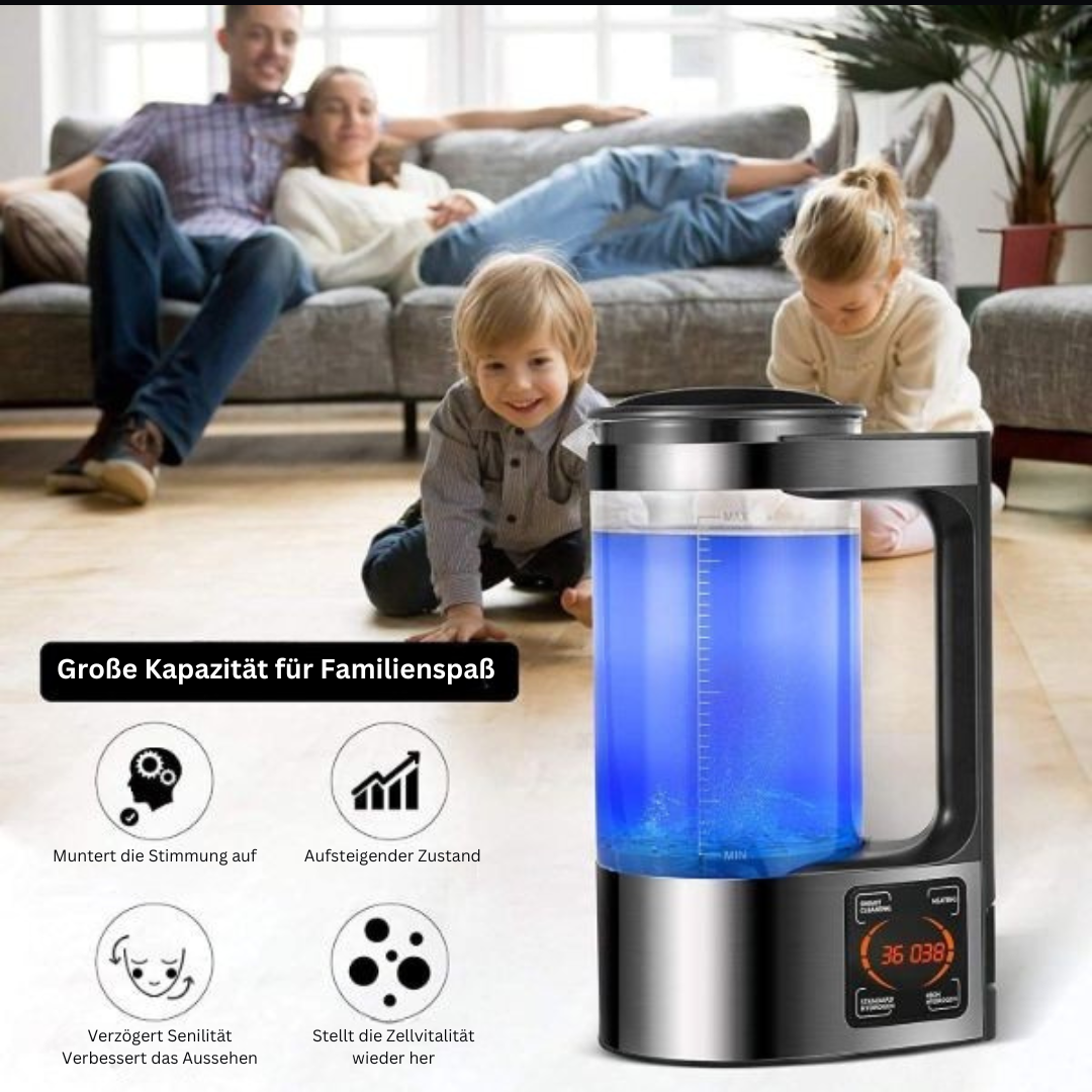 Modernes Küchengerät: Elektrischer Wasserfilter & Ionisator für reines Wasserstoff- & Alkalischwasser.