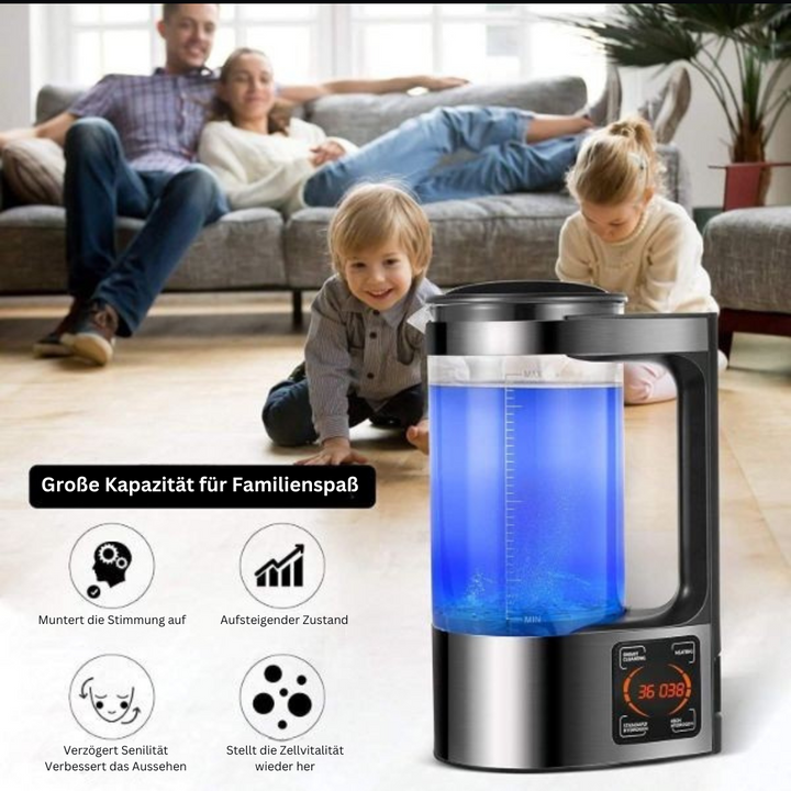 Modernes Küchengerät: Elektrischer Wasserfilter & Ionisator für reines Wasserstoff- & Alkalischwasser.