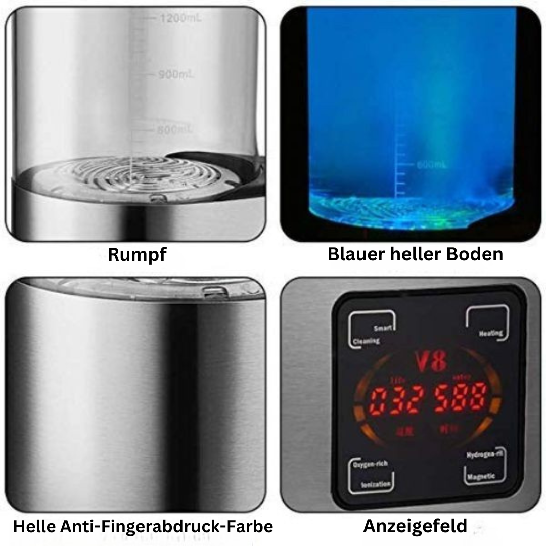 Premium Wasserreiniger & Ionisator: Elektrisch, für Wasserstoff- & Alkalischwasser, optimiert Trinkwasser.