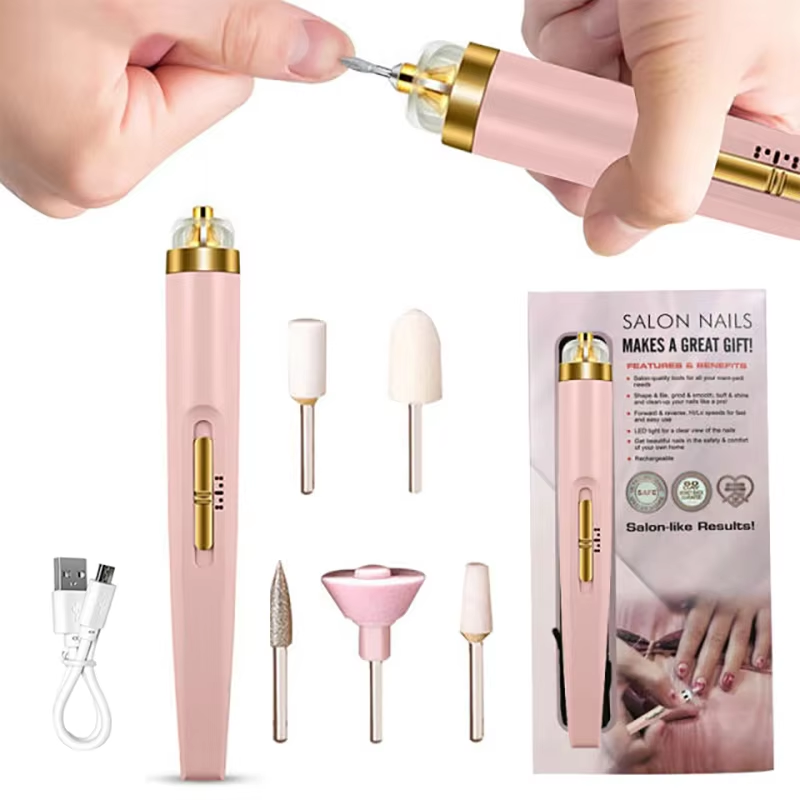 Elektrisches 5-in-1 Nagelpoliergerät für professionelle Maniküre & Pediküre. Makellose Nägel sind garantiert.