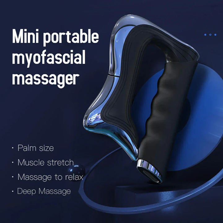 Tragbares elektrisches Faszienmassagegerät Reviva, ergonomisches Design für entspannende Muskelstimulation.