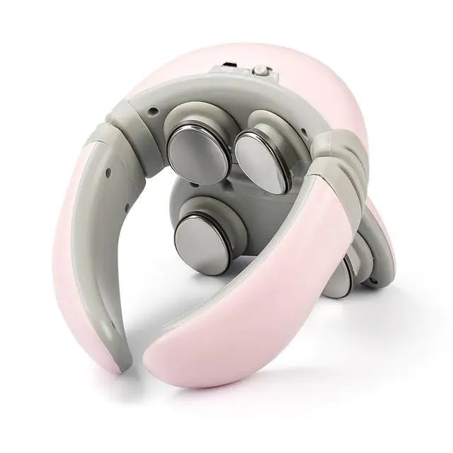 Ergonomisch geformtes, kabelloses Nackenmassagegerät für komfortable Schmerzlinderung & Entspannung.