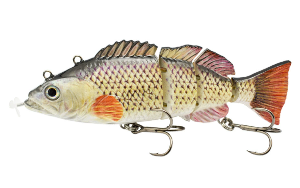 Verpackung des AI Raubfisch Angelköders mit Anwendungsbeispielen. Elektronischer, wiederaufladbarer Köder.