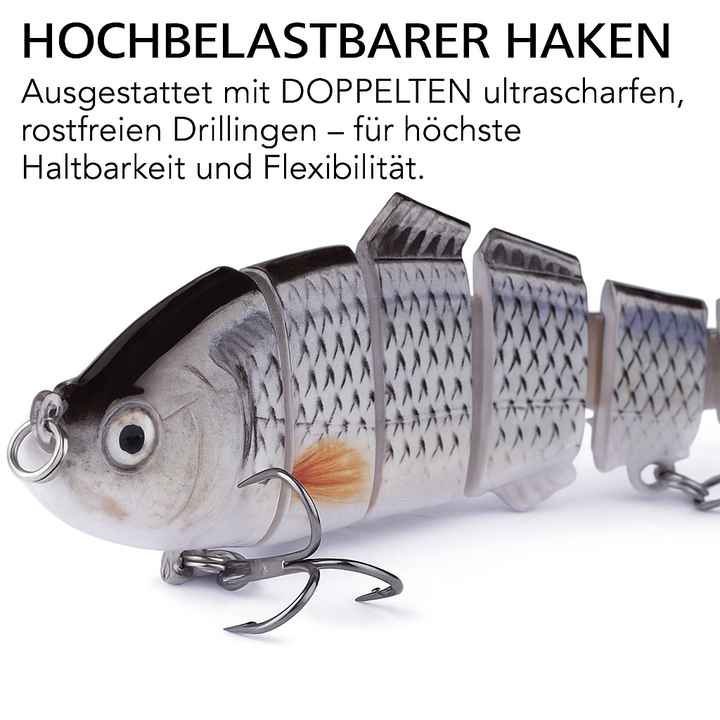 Set von 3 verschiedenen AI Raubfisch Angelködern, elektronisch, USB-wiederaufladbar für Hecht, Zander, Barsch.