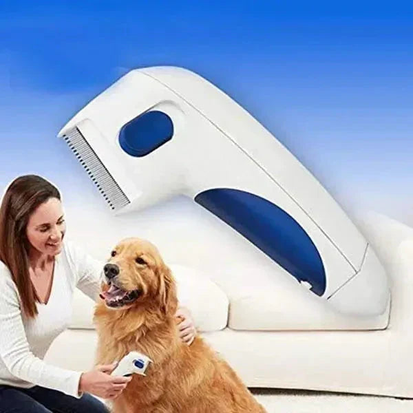 Elektronischer Flohkamm, schonende Schädlingsbekämpfung für Haustiere. Effektiver Flohentferner für Hunde.