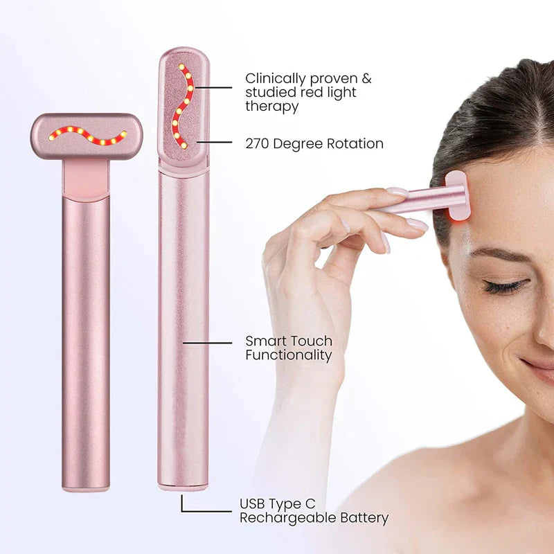 Wiederaufladbares Mikrostromgerät für Gesichtsmassage, Hautlifting und strahlende, jugendliche Haut.