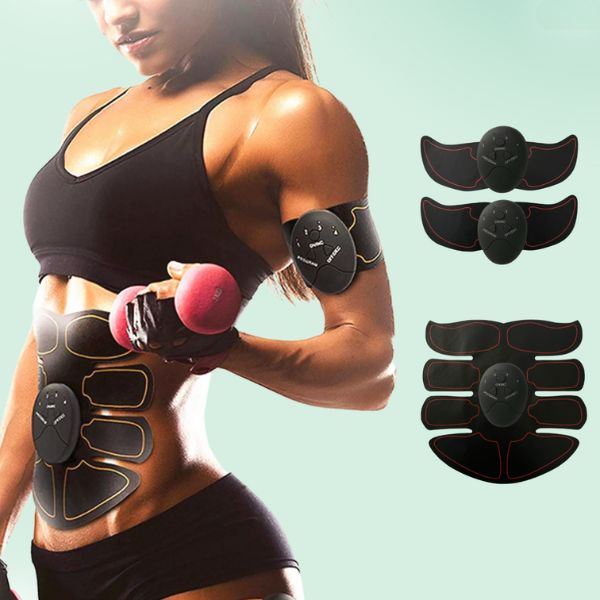 EMS Muskeltrainer für effektives Heimtraining, stimuliert Muskeln am Bauch & USB-aufladbar.