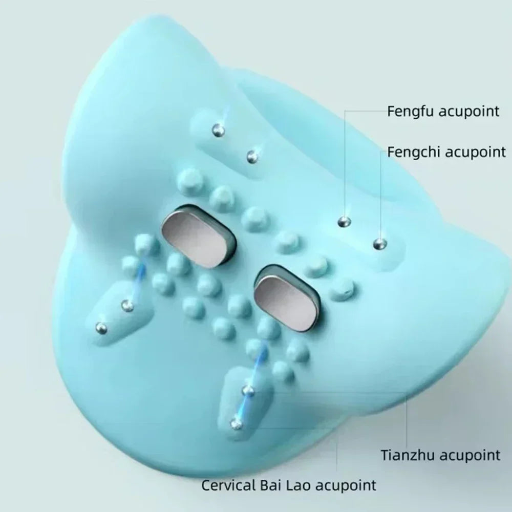 Ergonomisches EMS-Nackenmassagegerät FlexEase für Nackenschmerzen, Verspannungen & Haltung.