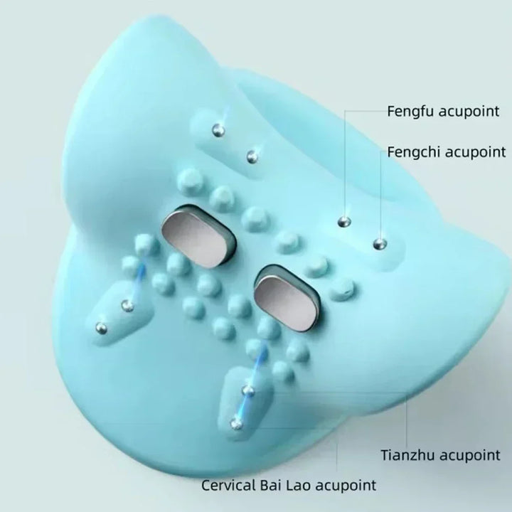 Ergonomisches EMS-Nackenmassagegerät FlexEase für Nackenschmerzen, Verspannungen & Haltung.