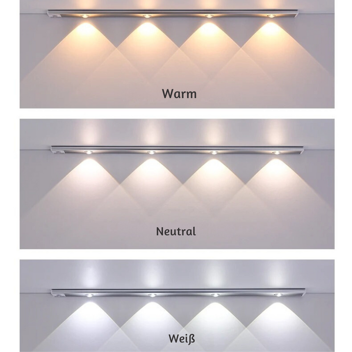 Dimmbare LED Küchenbeleuchtung: Smartlight Unterbauleuchte mit Bewegungssensor, kabellos, energieeffizient.