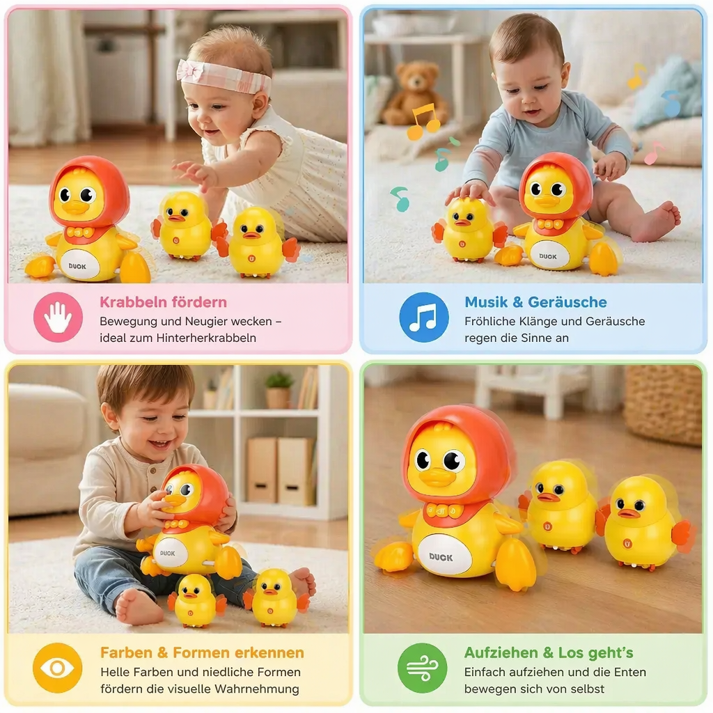 Lernspielzeug Entefamilie für Babys: Entdeckungsreise, fördert Entwicklung, Sinne & frühes Lernen.