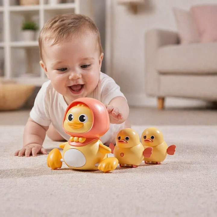 Perfektes Babygeschenk: Entefamilie Musikalisches Krabbel- & Lernspielzeug; unterstützt Entwicklung.