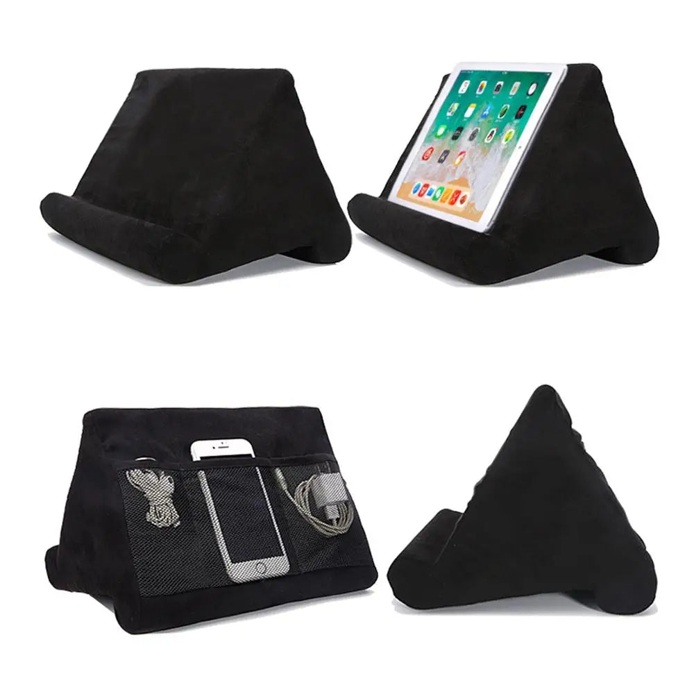 Universal Kissen-Halter für Tablet und E-Reader, nutzbar auf Schoß, Tisch, Bett für digitalen Komfort.