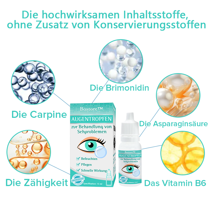 Milde Augentropfen für den täglichen Gebrauch, unterstützen Augenpflege und Komfort.