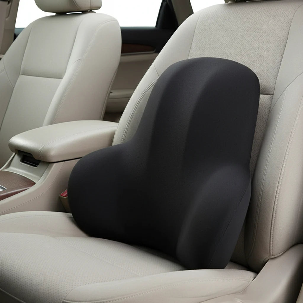 Ergonomische Auto-Nackenstütze & Lendenkissen aus Memory Foam für optimalen Sitzkomfort.