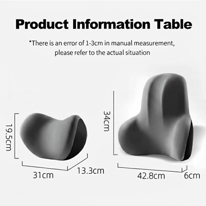 Gesunder Rücken Autokissen: Ergonomische Memory Foam Nacken- und Lendenstütze für lange Fahrten.