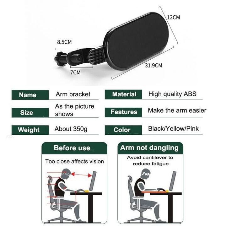 Ergonomische 180° schwenkbare Computer-Armlehne; ideal für Schreibtisch & Büro zur Linderung von Nacken-RSI.