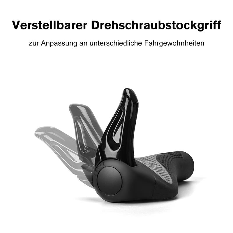 Hochwertige Alu/Silikon Fahrradgriffe in Schwarz/Weiß. Optimaler Grip & Ergonomie für alle Fahrradtypen.