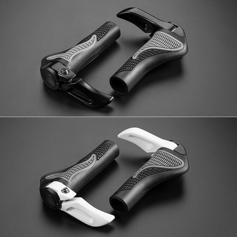 Langlebige Fahrradgriffe aus Alu/Silikon. Ergonomisches Design für reduzierte Handermüdung bei jedem Fahrrad.
