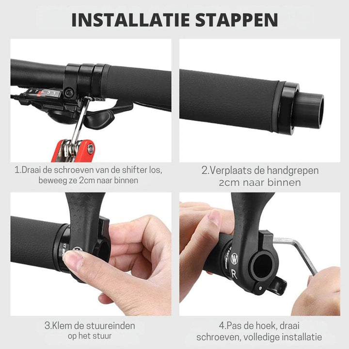 Fahrer mit ergonomischen Fahrradgriffen genießt bequeme und sichere Fahrt; reduziert Ermüdung bei Pendlern.