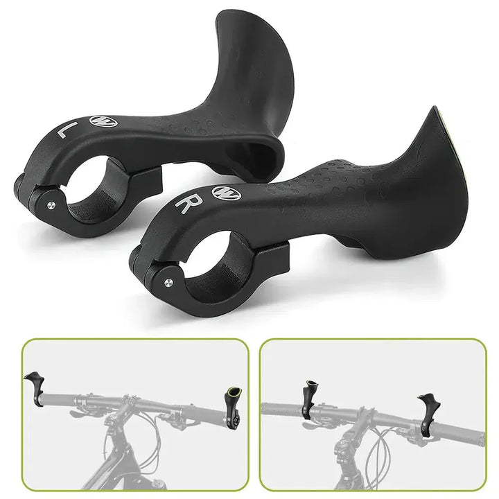 Set ergonomischer Fahrradlenkergriffe für Komfort & Sicherheit; ideal für Pendlerfahrräder & Mountainbikes.