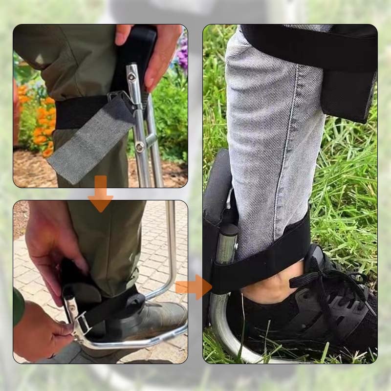 Multifunktionale Gartenbank klappbar; bequemer Sitzplatz für Pausen im Garten, auch als Hocker nutzbar.