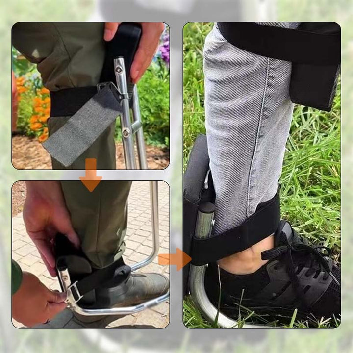 Multifunktionale Gartenbank klappbar; bequemer Sitzplatz für Pausen im Garten, auch als Hocker nutzbar.