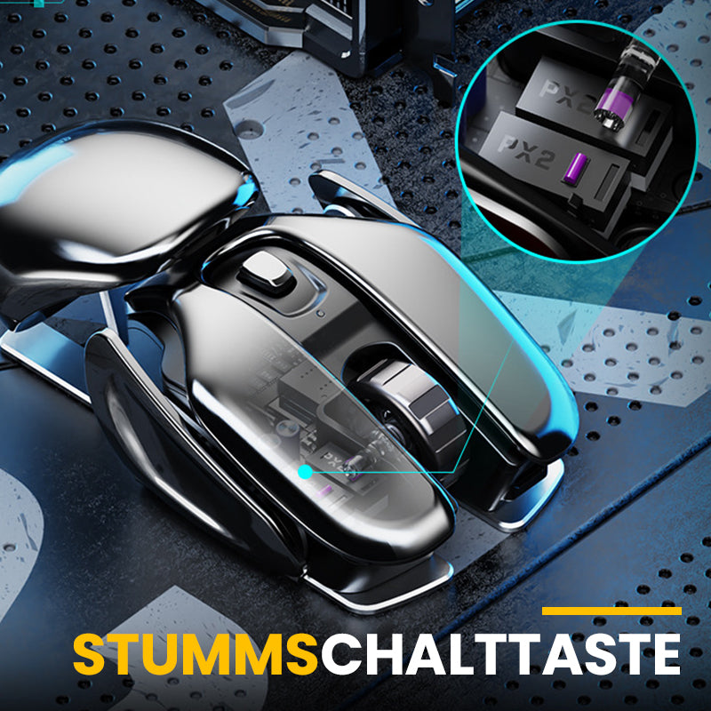 Ergonomische Büro-Maus aus robustem Metall. Leise Tasten und präzise Steuerung für optimale Leistung.
