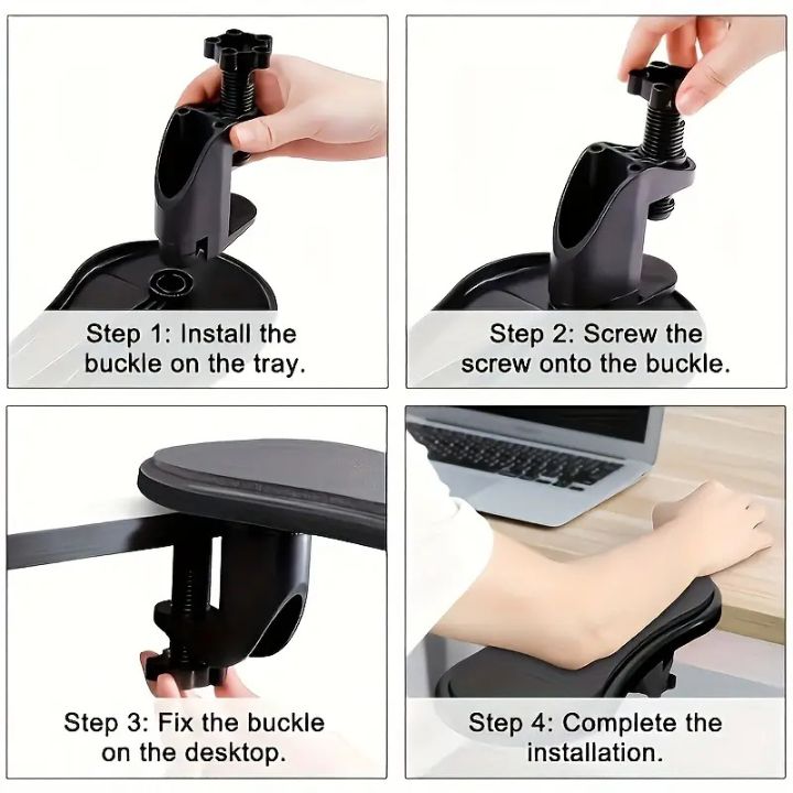 Praktische Schreibtisch Armlehne für PC-Arbeit, reduziert Ermüdung und fördert ergonomisches Sitzen.