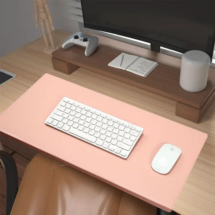 Ergonomische Schreibtischunterlage mit Handgelenkstütze aus PU-Leder für Büro & Homeoffice.