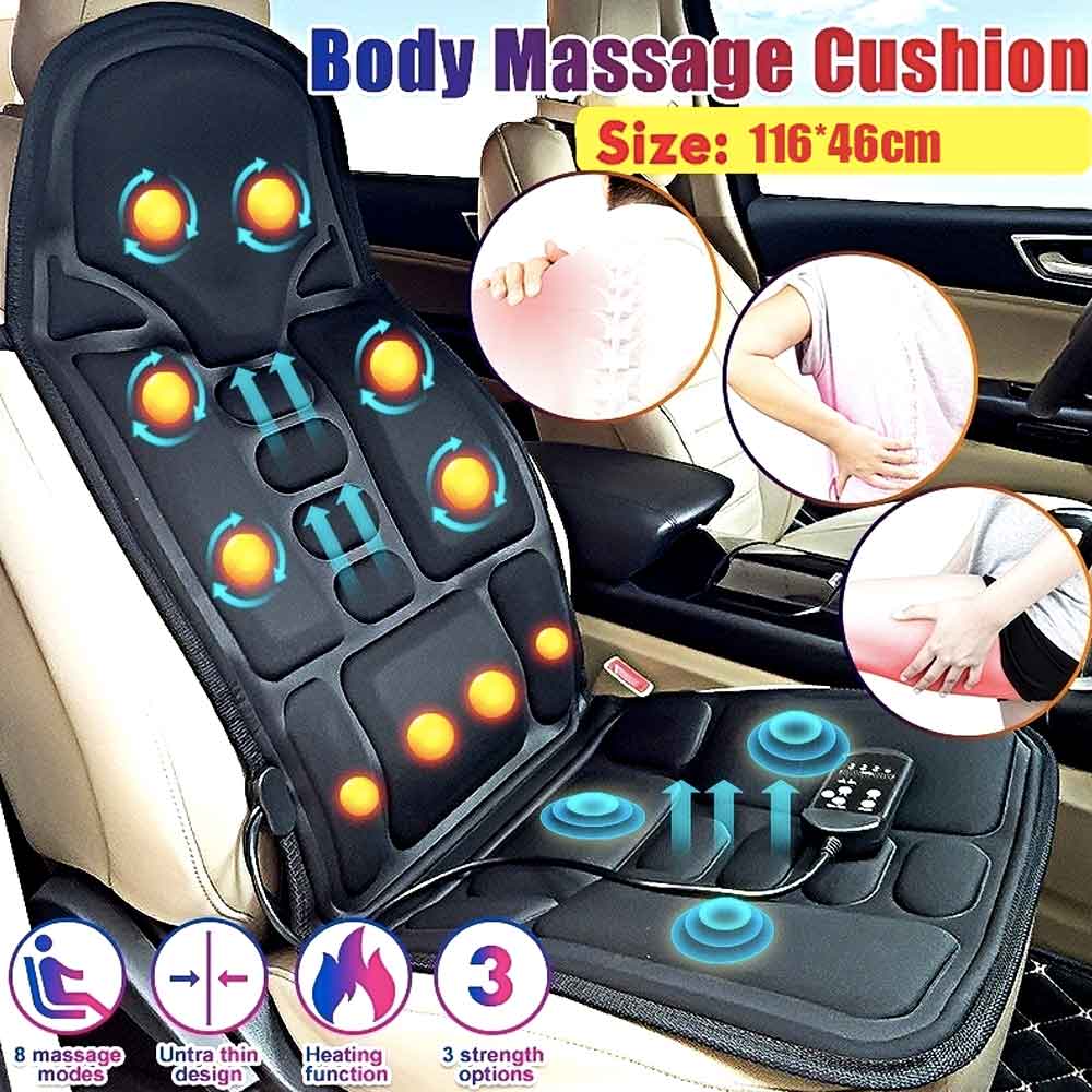 Vielseitige Shiatsu Massage-Sitzauflage mit Wärme, Vibration, für Rücken & Nacken, ideal für Auto, Büro & Zuhause.
