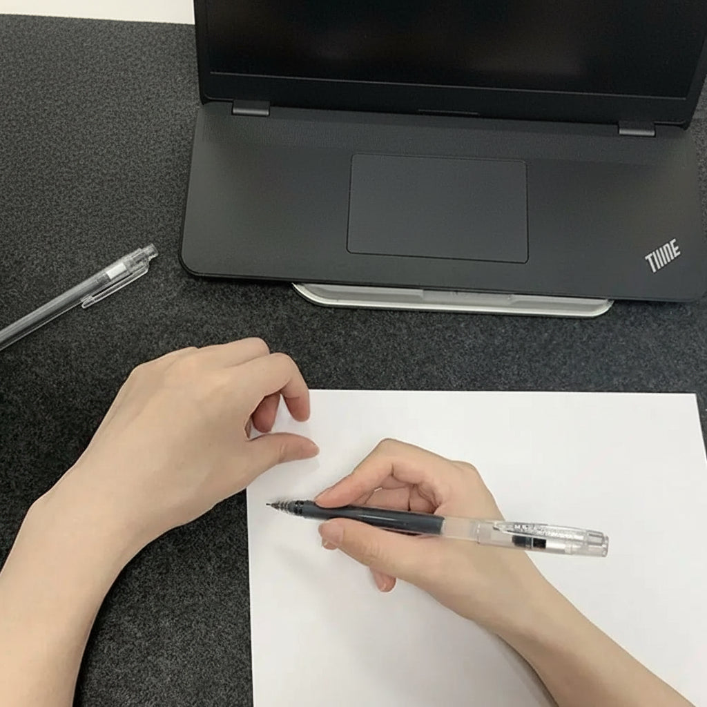 Dicke Wollfilzunterlage als Deskschutz; bietet komfortablen Halt für Maus und Tastatur am Arbeitsplatz.
