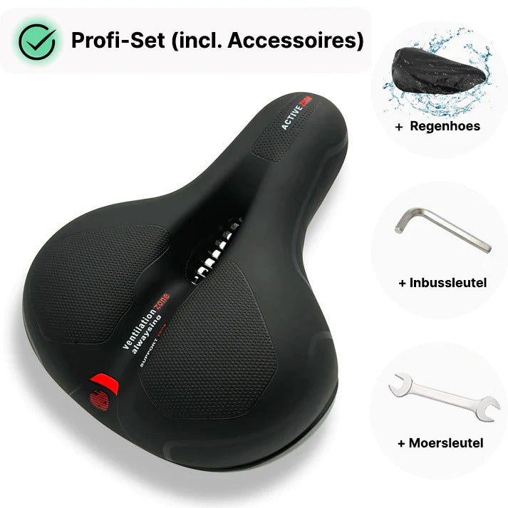 Fahrradsattel mit integriertem Reflektor für erhöhte Sicherheit. Ergonomisch, komfortabel und wasserdicht für alle Radfahrer.