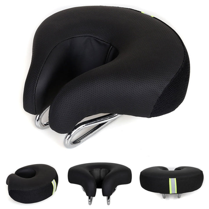 Ergonomischer, nasenloser Fahrradsattel für maximalen Komfort und Dämpfung beim Radfahren.